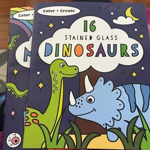 Stained Glass Dinosaurs & Monsters Coloring Books